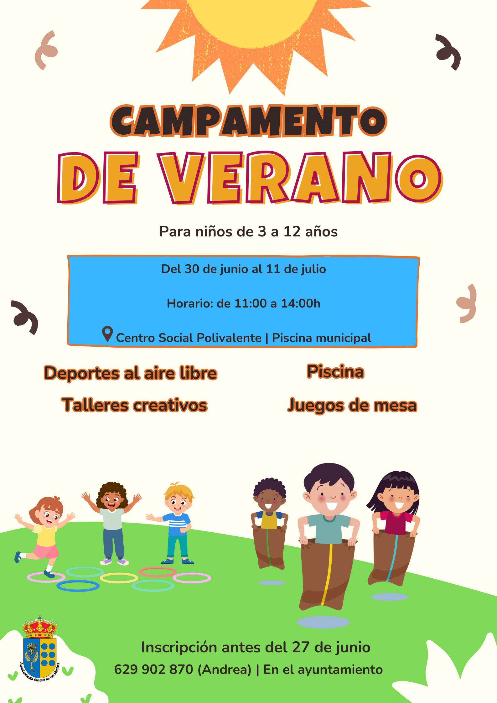 Campamentos de verano 2025: inscripciones abiertas
